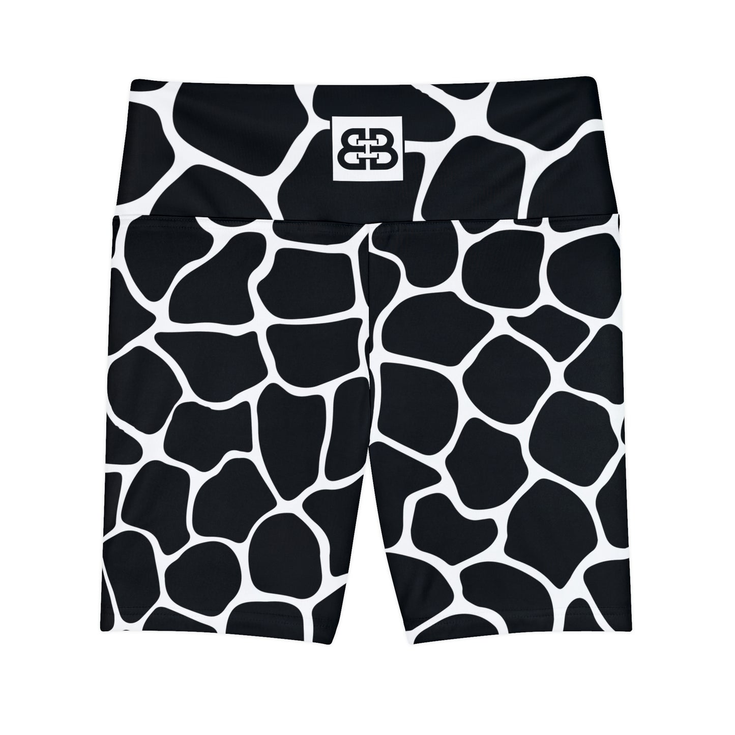 Battle Box White/Black Cobble Women's Workout Shorts-T1