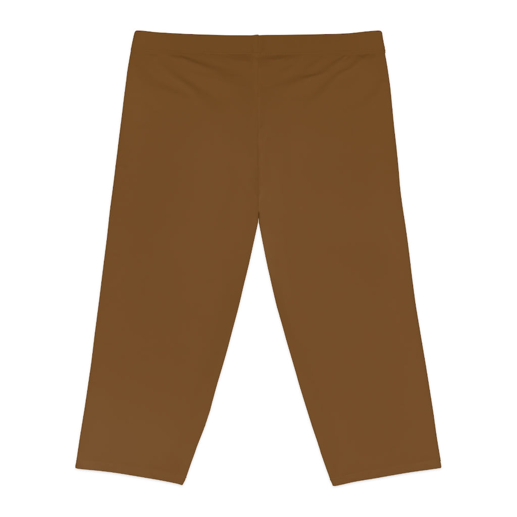 Battle Box [BB] Women's Brown Capri Leggings
