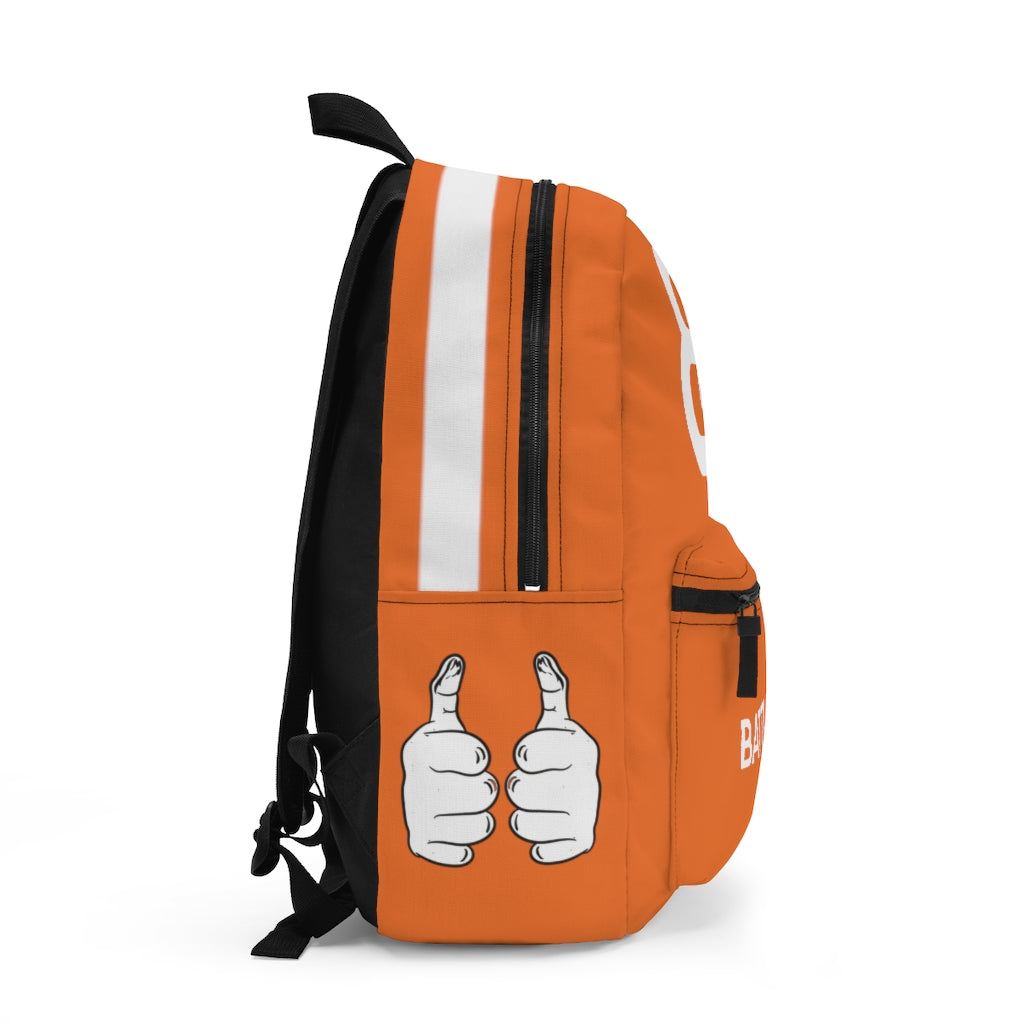 Battle Box Gym Fitness Orange Train Hard Backpack