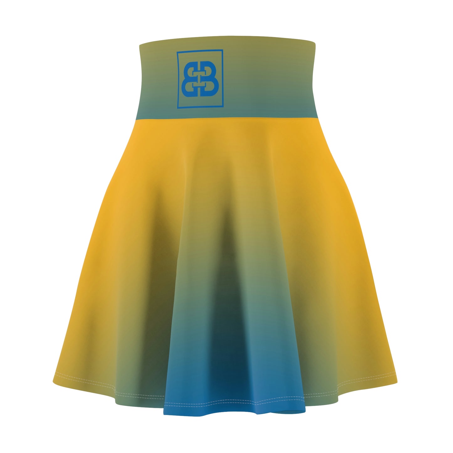 Battle Box High Waist Swirl Women's Skater Skirt-HW