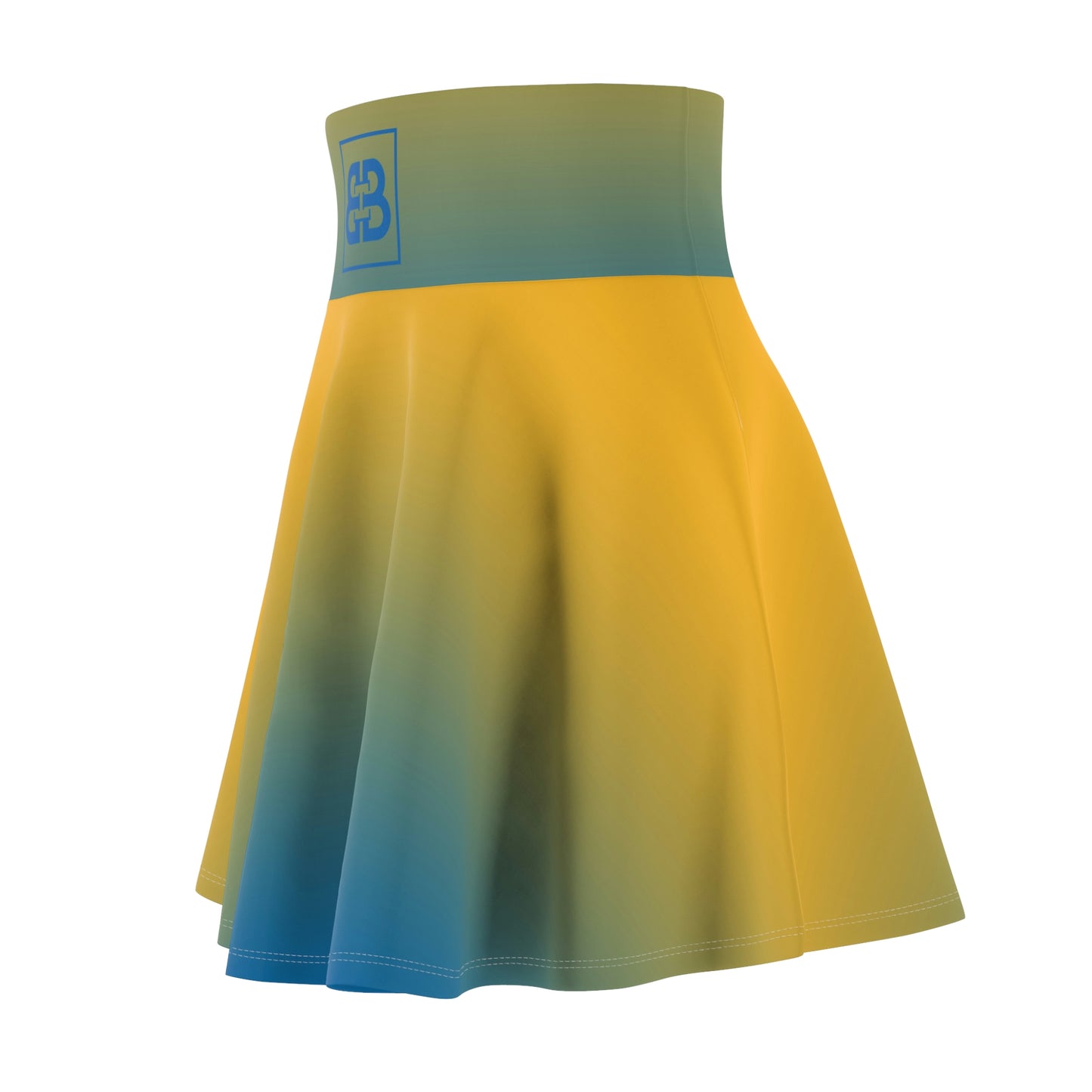 Battle Box High Waist Swirl Women's Skater Skirt-HW