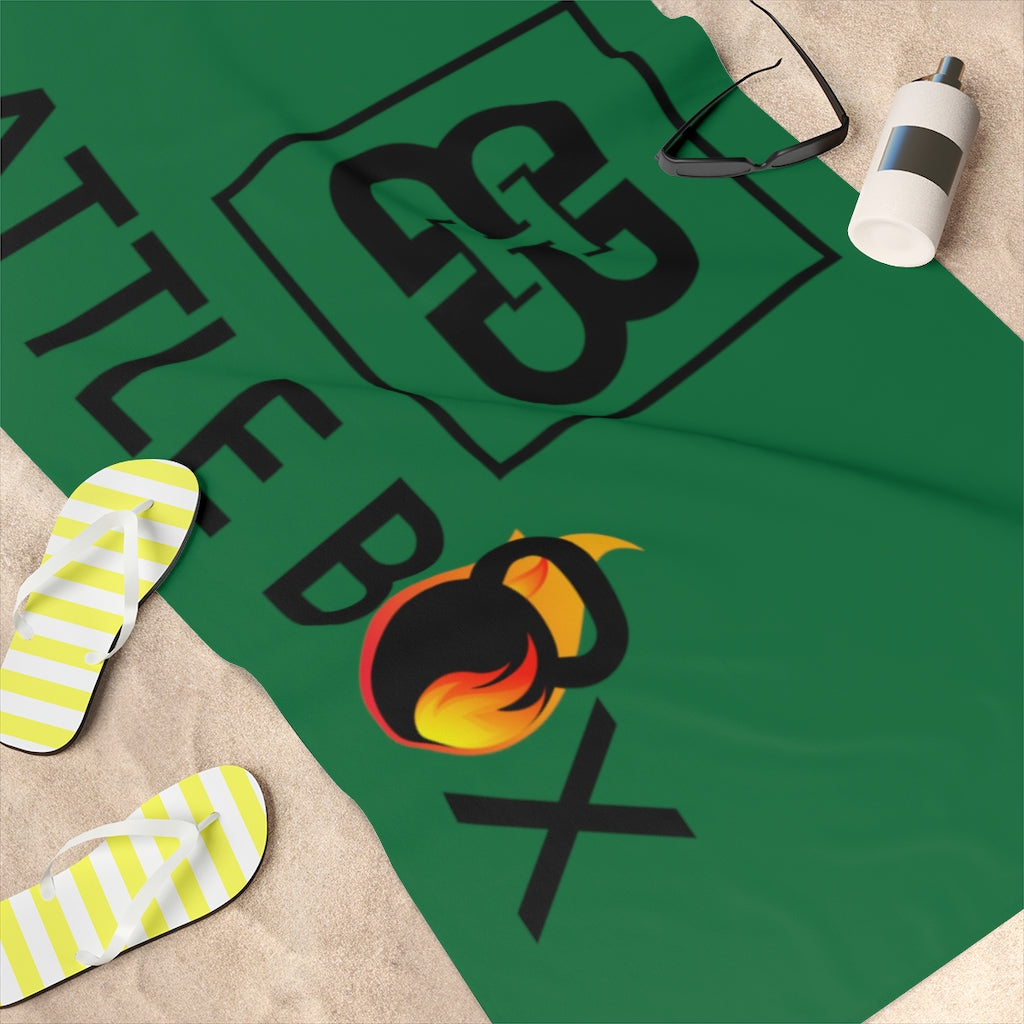 Green Battle Box Gym Towel