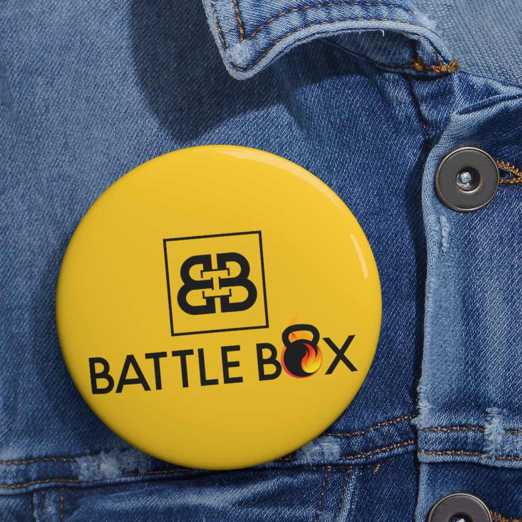 Yellow Battle Box Pin Button
