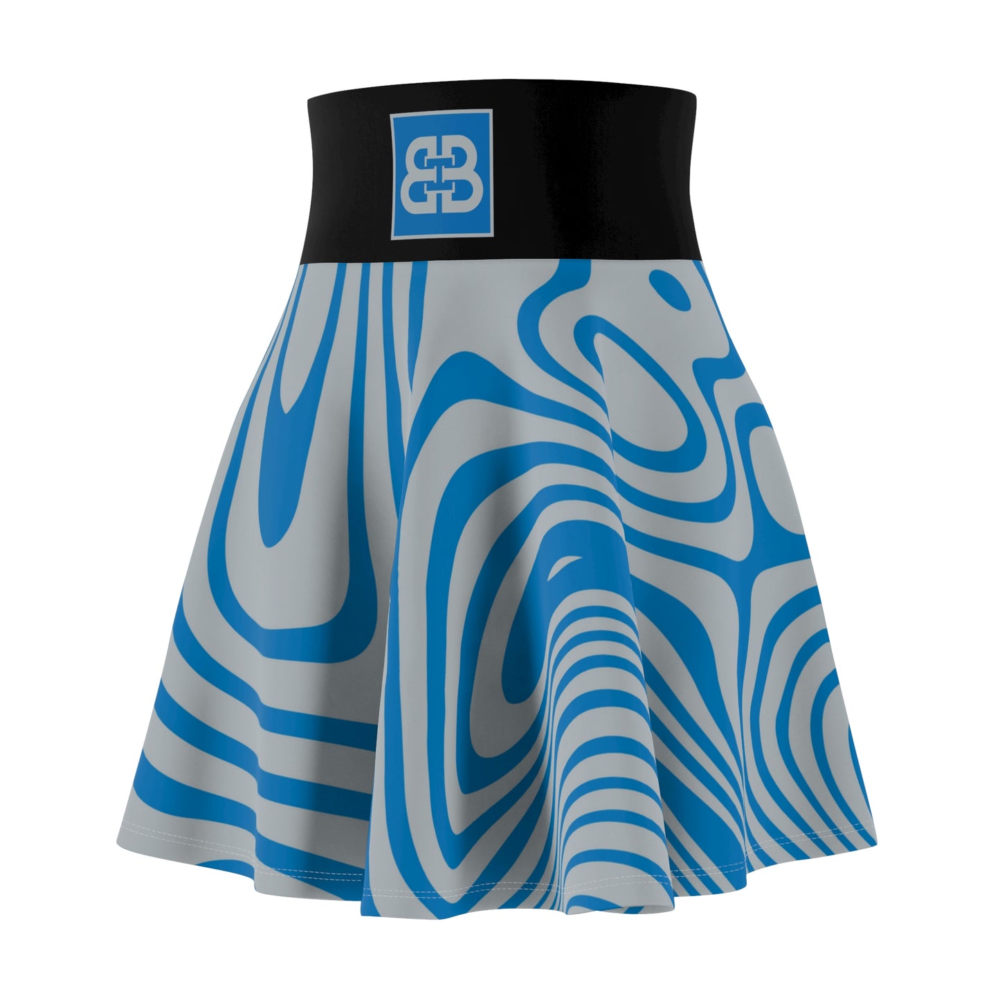 Battle Box High Waist Swirl Women's Skater Skirt-HW