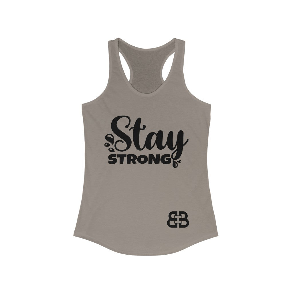 Women's Stay Strong Battle Box Racerback Tank -2A