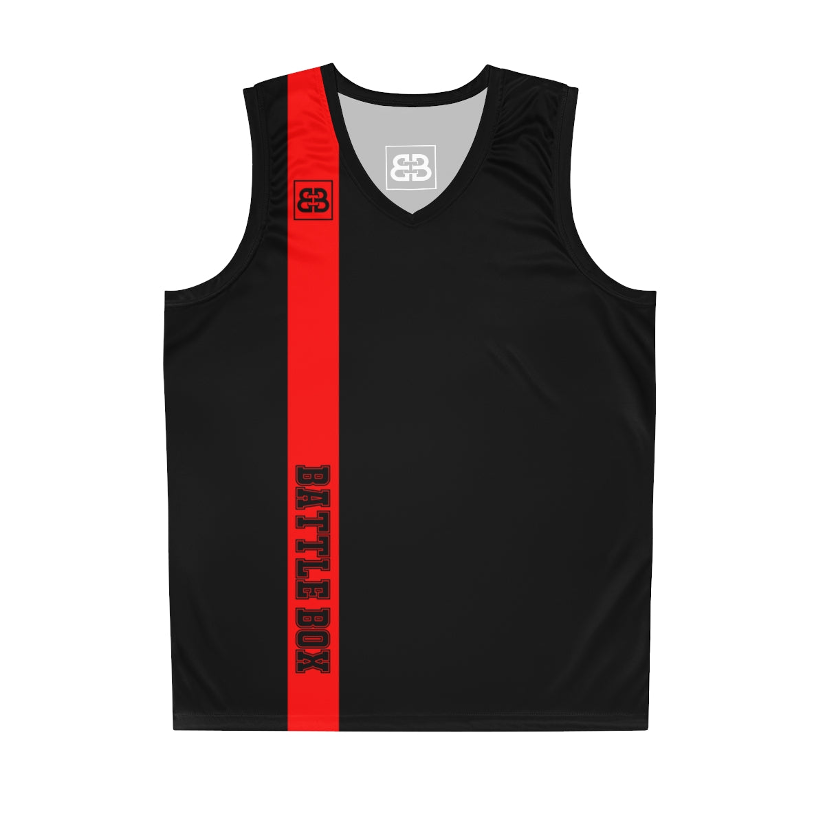 Battle Box Black Red Basketball Jersey
