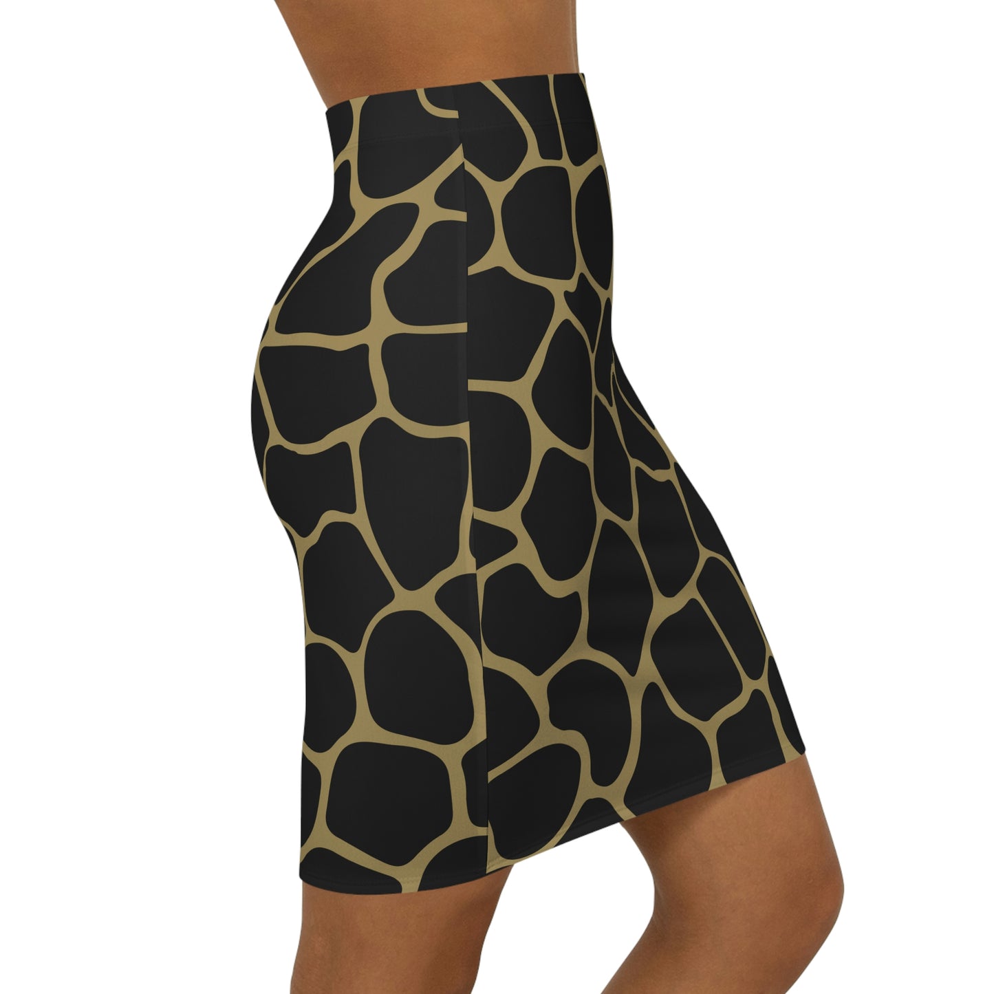Battle Box Women's Black Gold Cobble Mini Skirt-U6