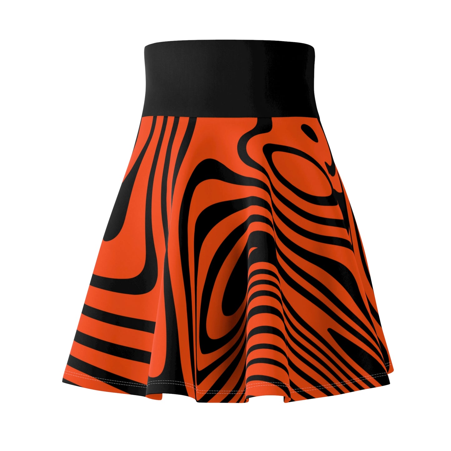 Battle Box High Waist Swirl Women's Skater Skirt-HW