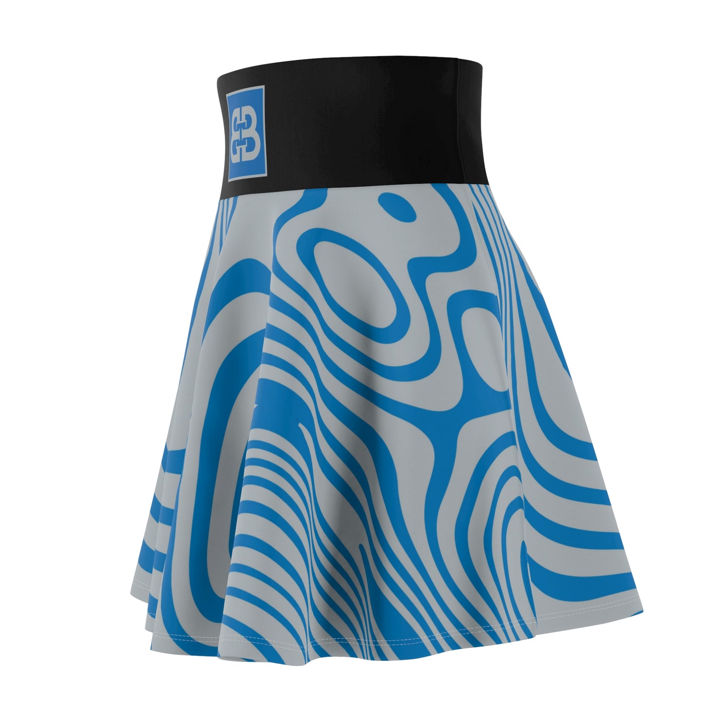 Battle Box High Waist Swirl Women's Skater Skirt-HW