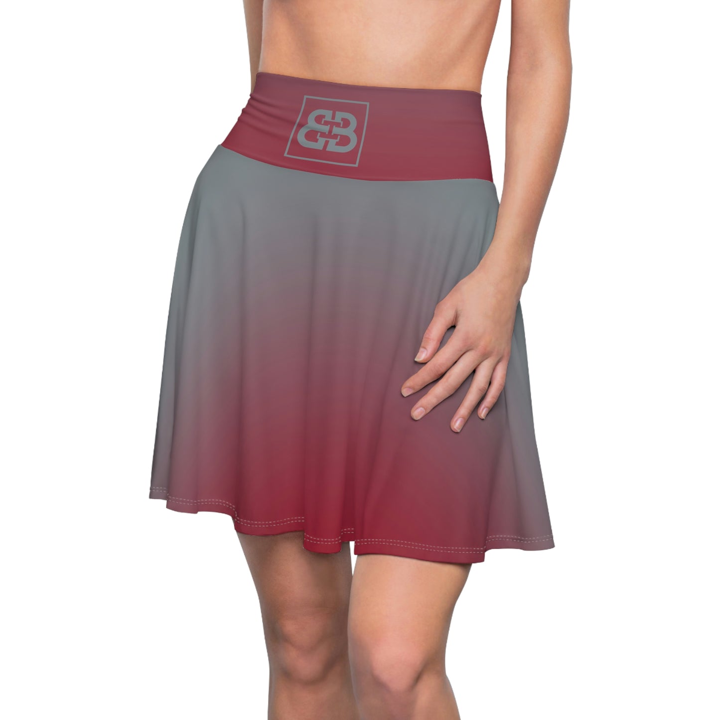 Battle Box High Waist Swirl Women's Skater Skirt-HW