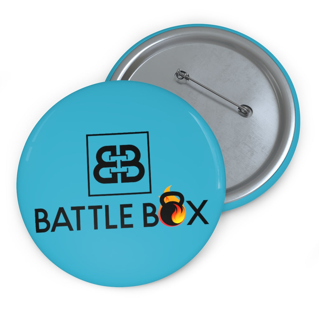 Teal Battle Box Pin Button