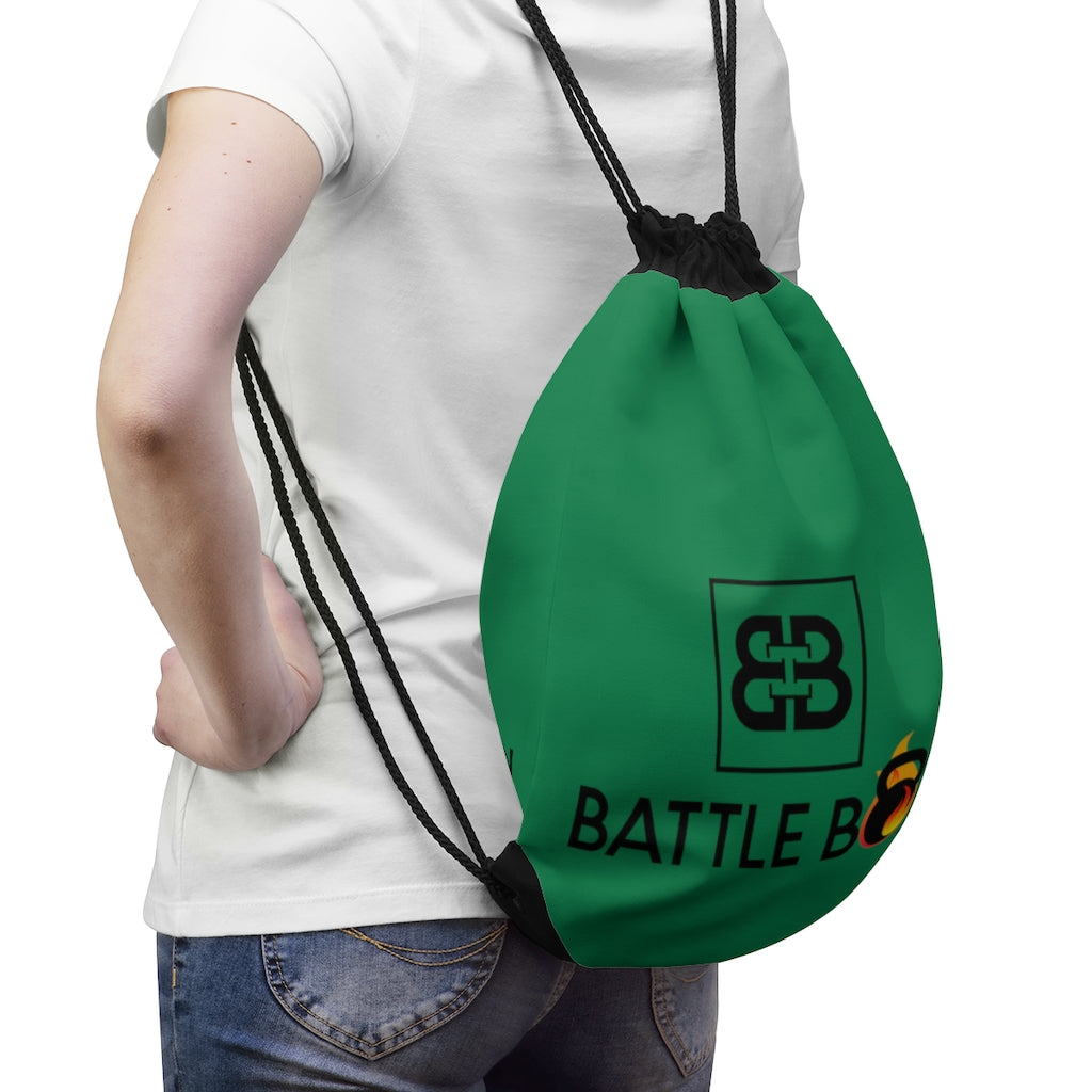 Battle Box Green Drawstring Bag