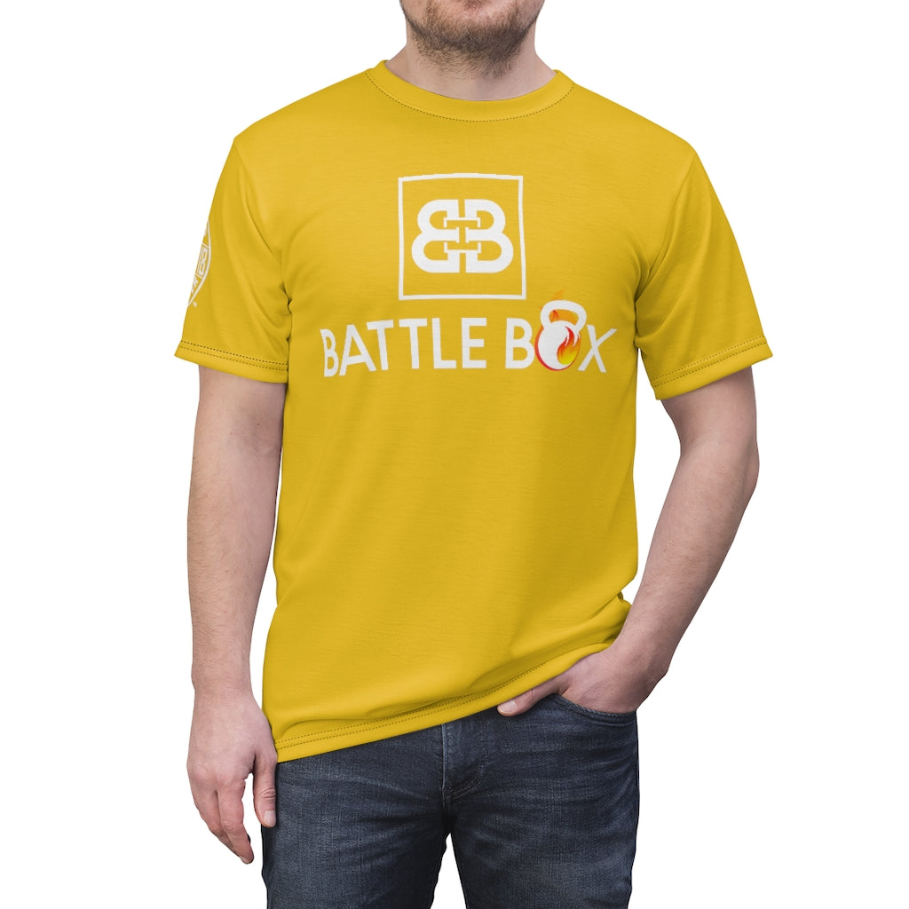 Battle Box Unisex Triple Print Yellow T-Shirt