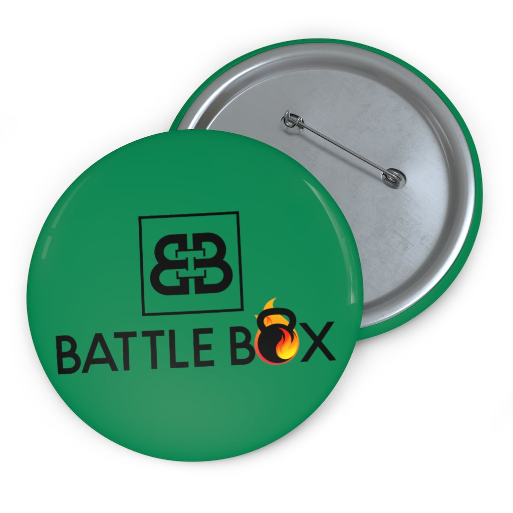 Green Battle Box Pin Button