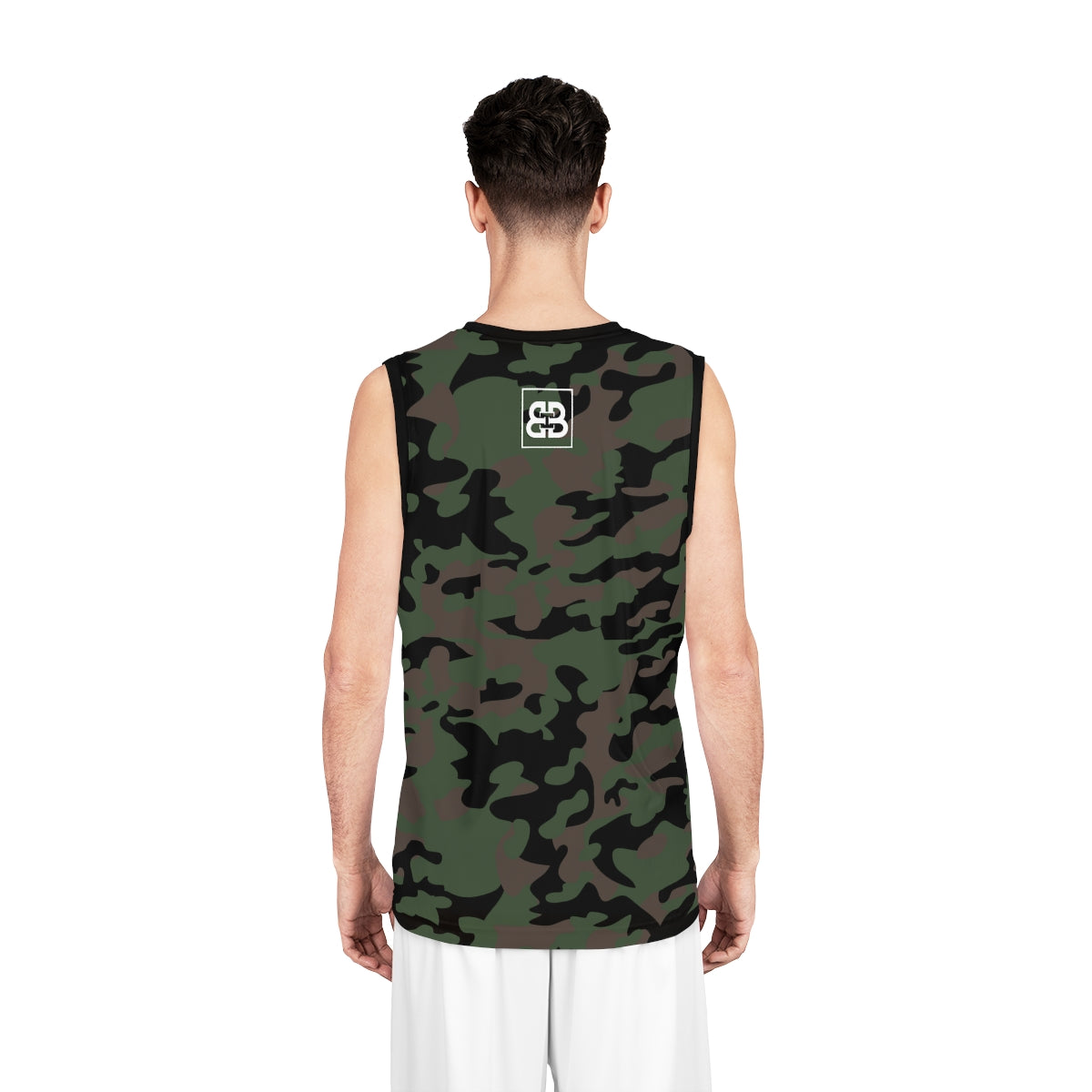 Battle Box Brown Green Camo Basketball Jersey