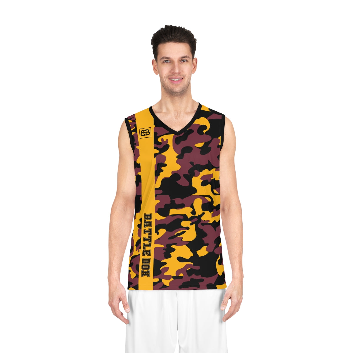 Battle Box Black Burgundy Basketball Jersey