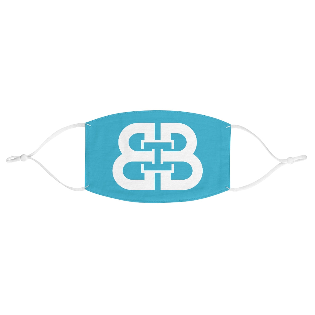 Teal Battle Box Fabric Face Mask