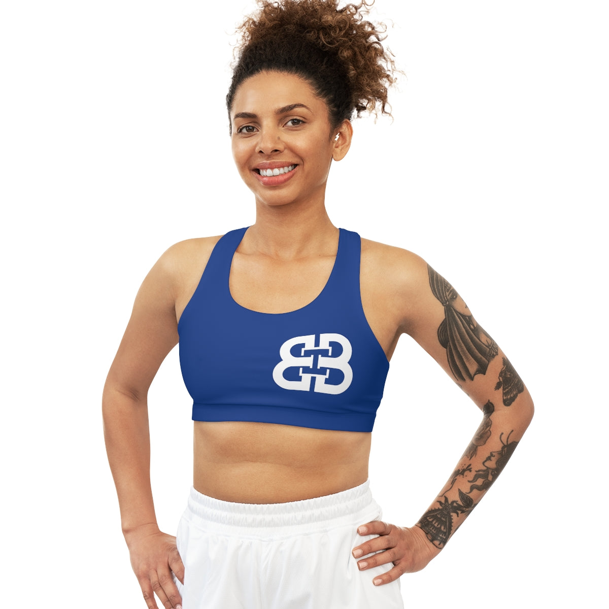 Battle Box BB Seamless Blue Sports Bra -7A