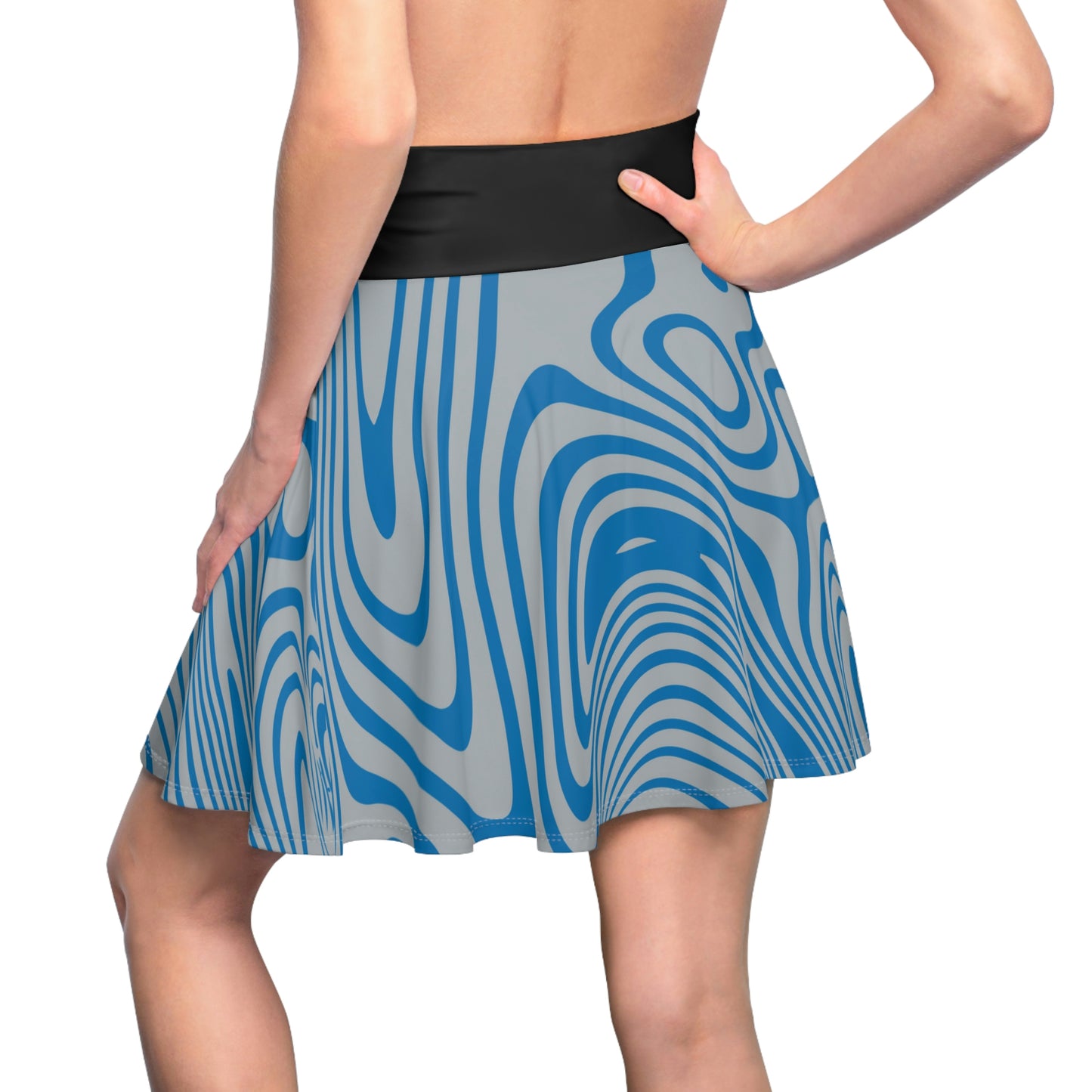 Battle Box High Waist Swirl Women's Skater Skirt-HW