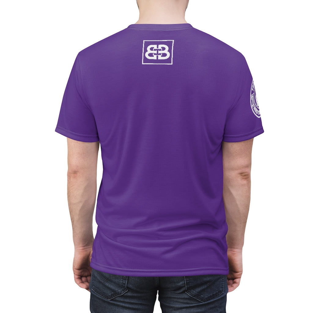 Battle Box Unisex Triple Print Purple T-Shirt