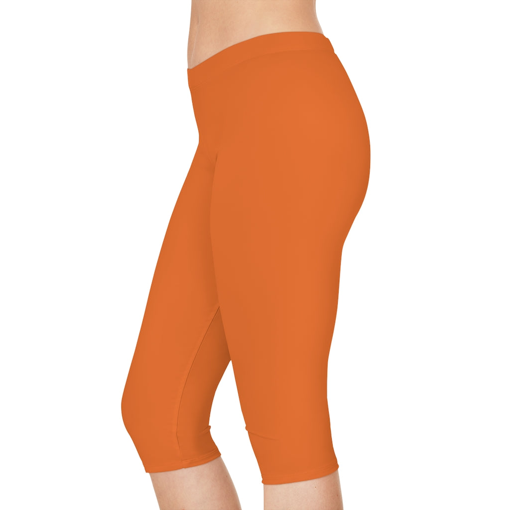 Battle Box [BB] Women's Orange Capri Leggings