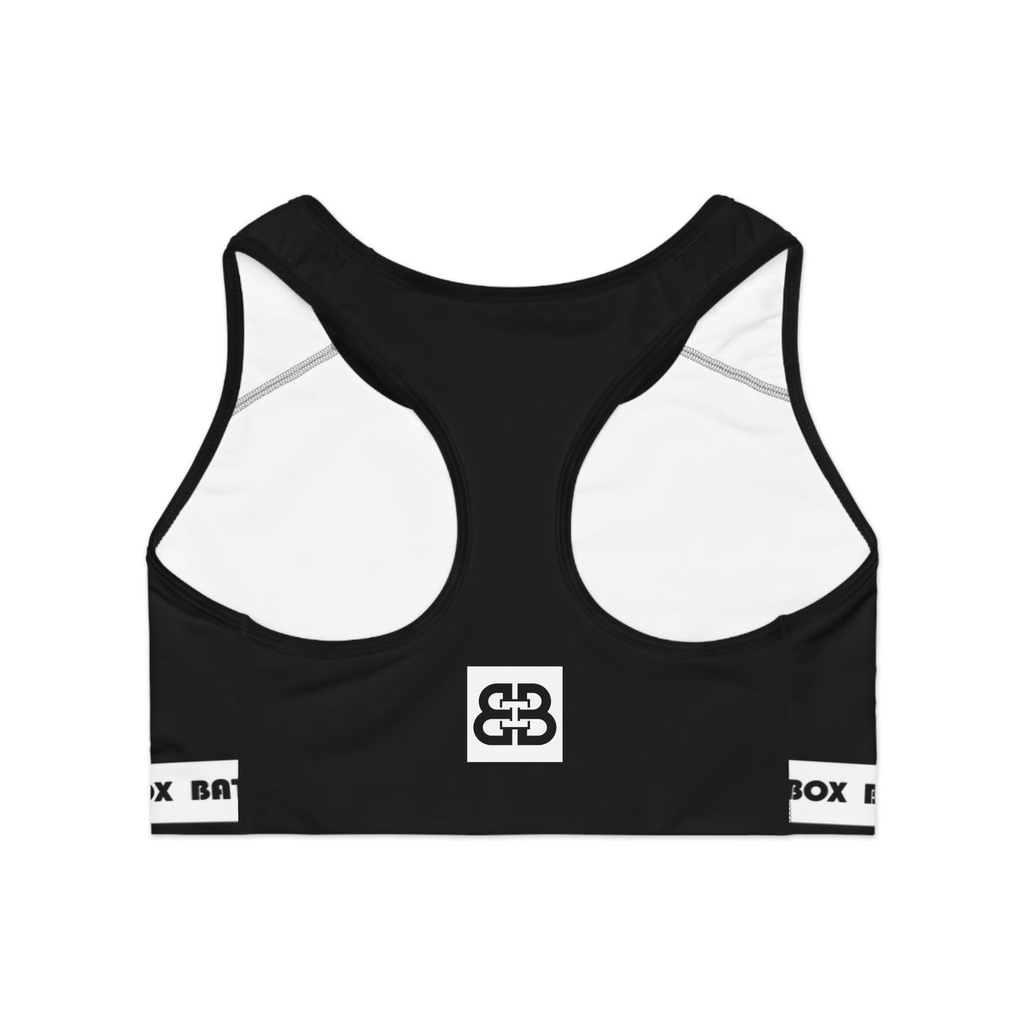 Battle Box Black/White Sports Bra-T7