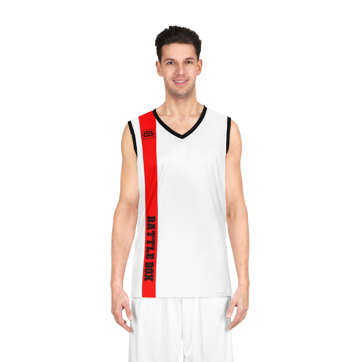 Battle Box Black White Basketball Jersey