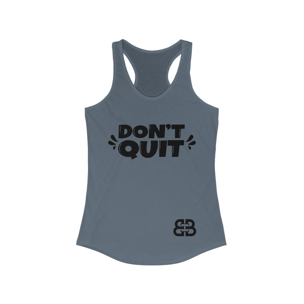 Women's Don't Quit Battle Box Racerback Tank -2A