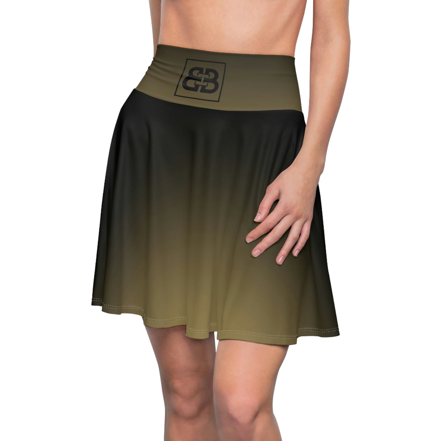 Battle Box High Waist Swirl Women's Skater Skirt-HW