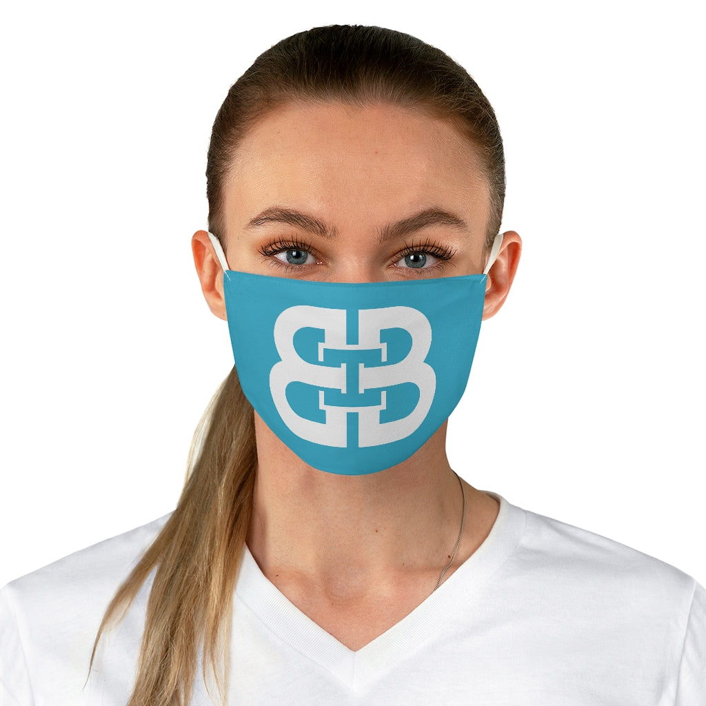 Teal Battle Box Fabric Face Mask