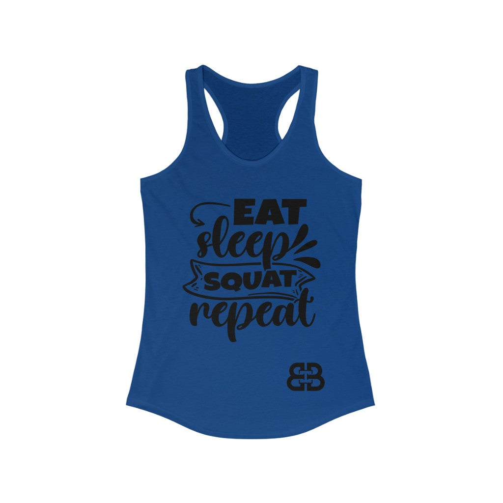 Women's Eat Sleep Battle Box Racerback Tank -2A