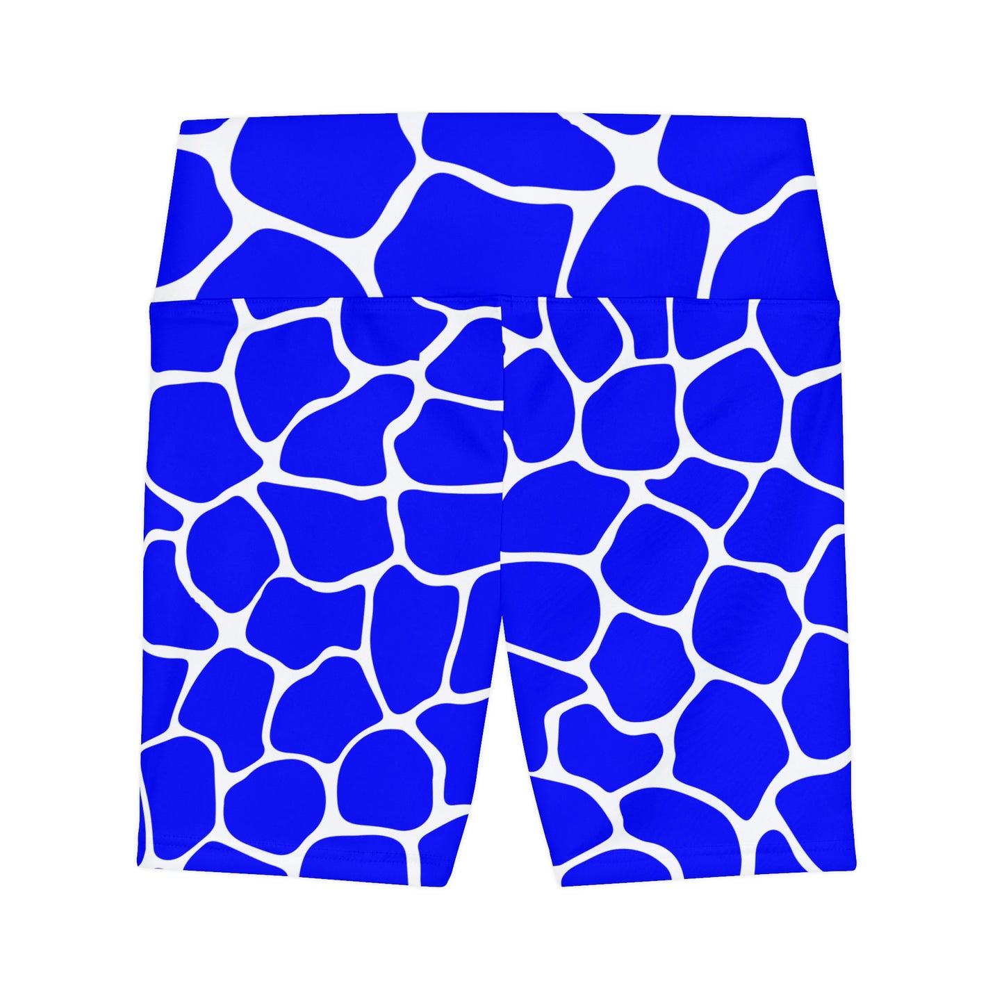 Battle Box Blue/White Cobble Women's Workout Shorts-T1