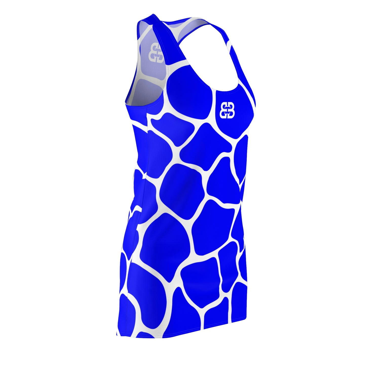 Battle Box Blue White Cobble Tunic Racerback Top-CB