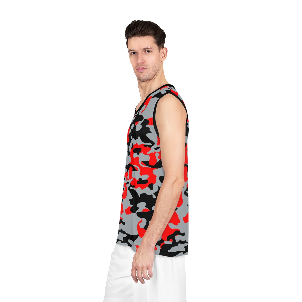 Battle Box Black Red Basketball Jersey