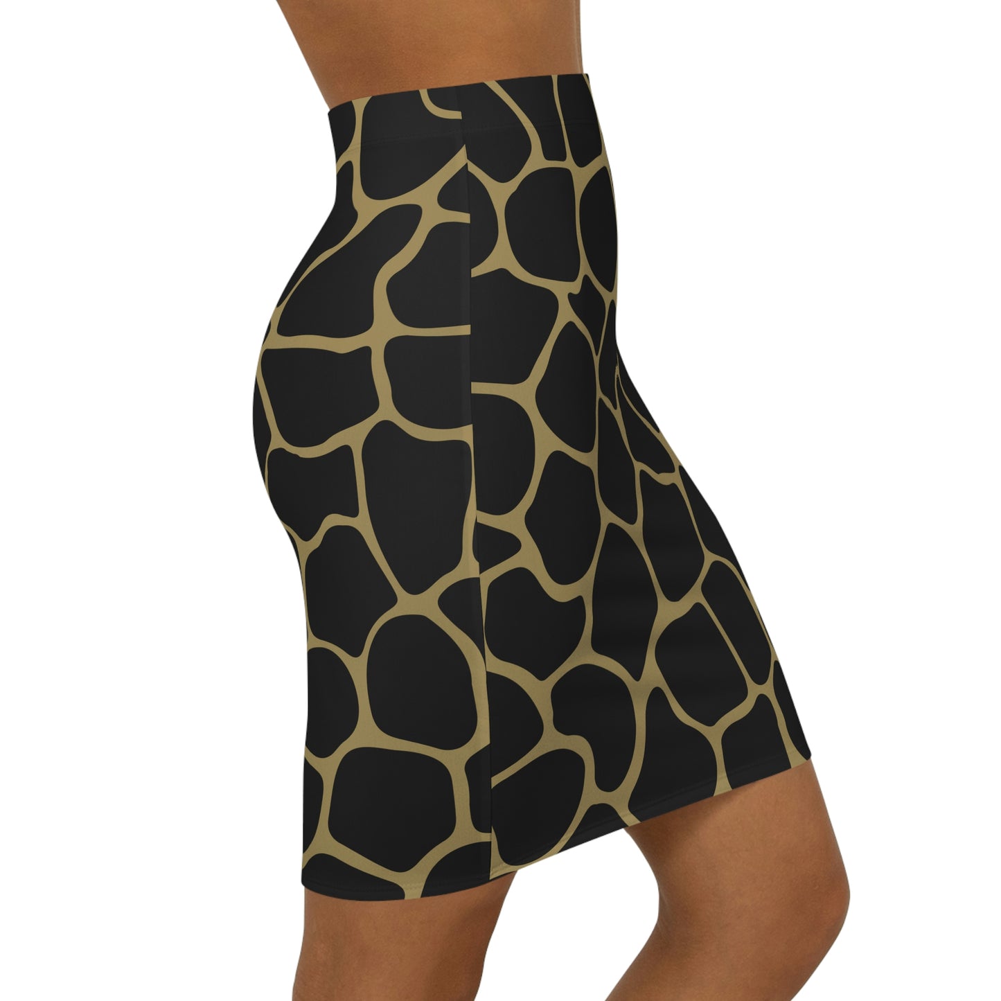 Battle Box Women's Black Gold Cobble Mini Skirt-U6