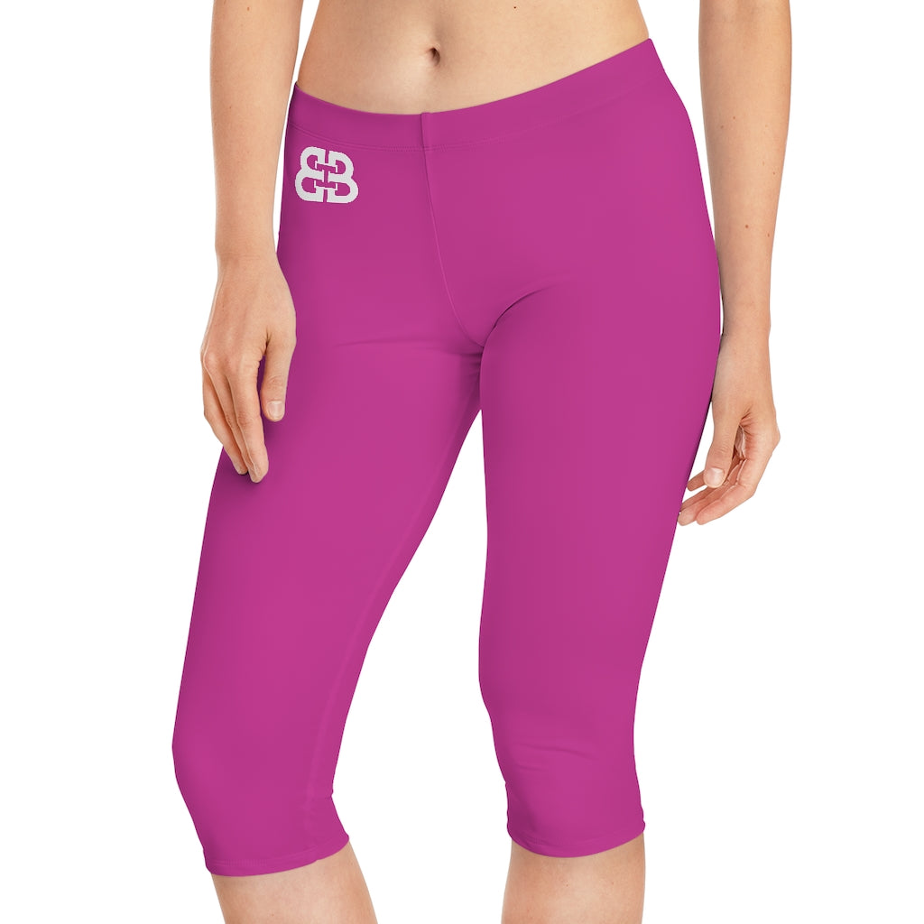 Battle Box [BB] Women's Pink Capri Leggings