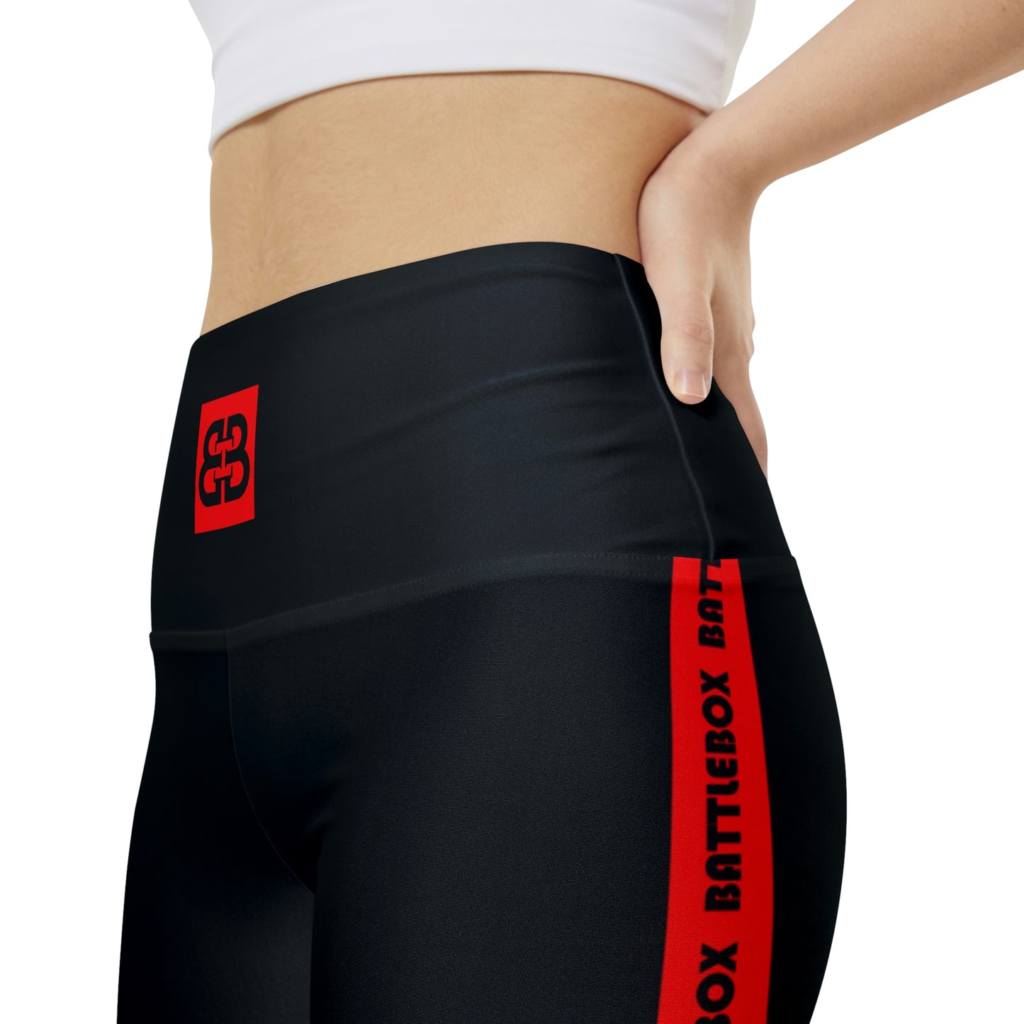 Battle Box Red/Black Women's Workout Shorts-T1