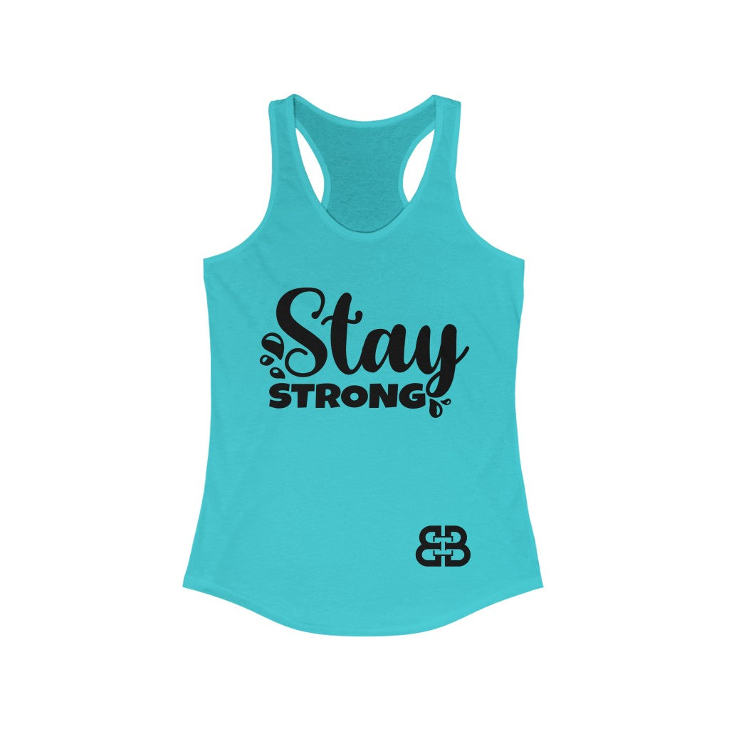 Women's Stay Strong Battle Box Racerback Tank -2A