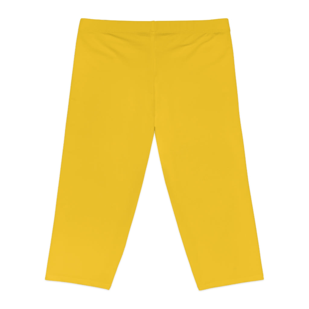 Battle Box [BB] Women's Yellow Capri Leggings