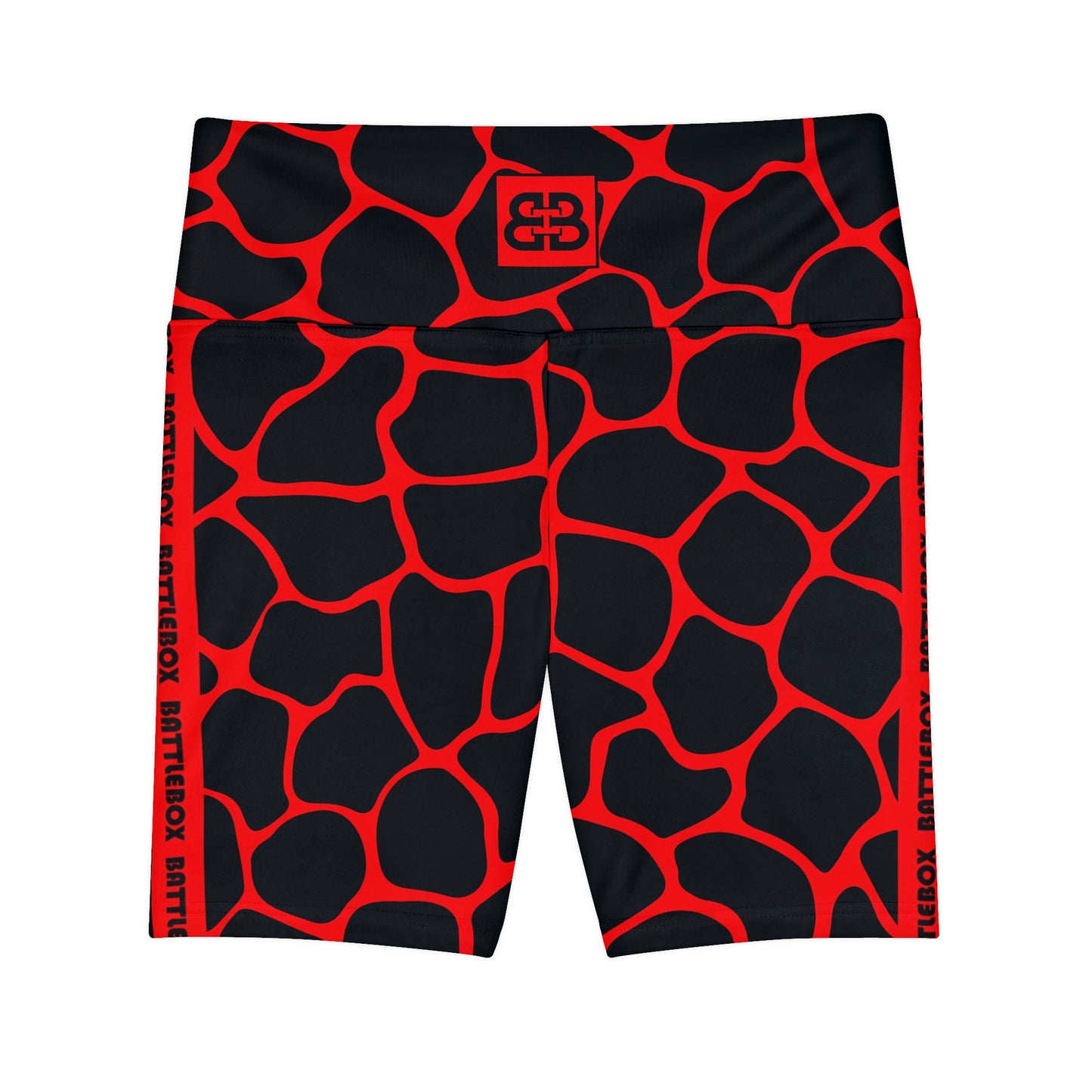 Battle Box Red/Black Women's Workout Shorts-T1