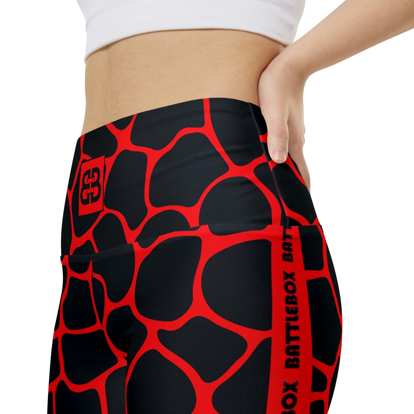 Battle Box Red/Black Women's Workout Shorts-T1
