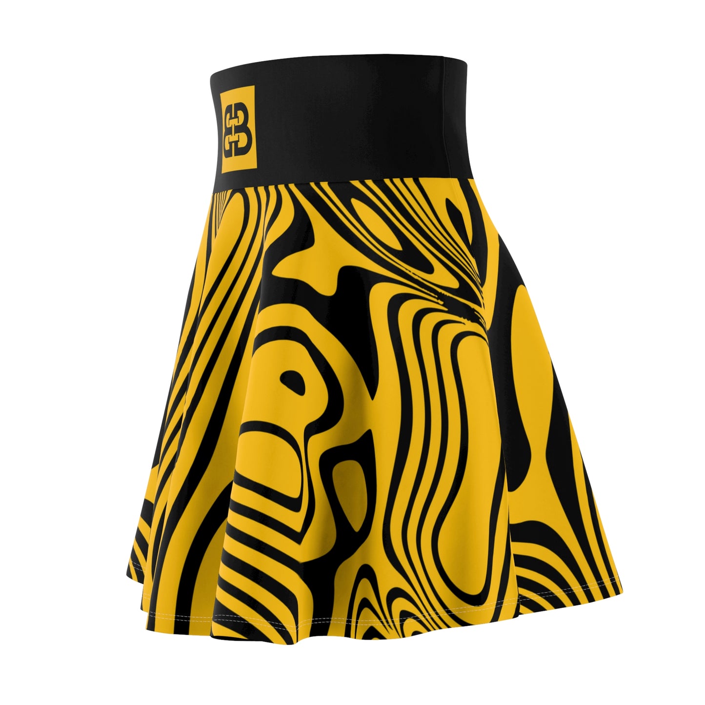 Battle Box High Waist Women's Skater Skirt-HW
