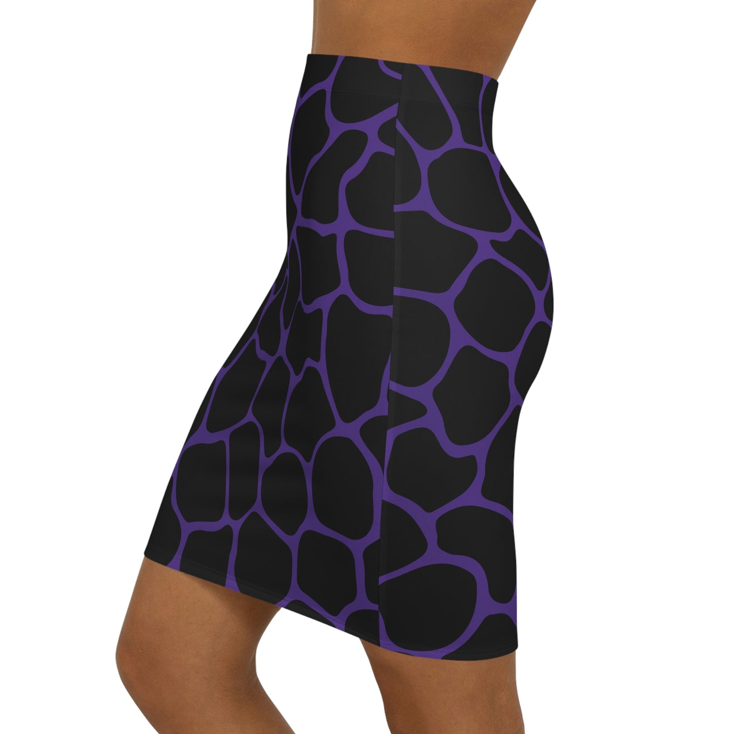 Battle Box Women's Purple Black Cobble Mini Skirt-U6