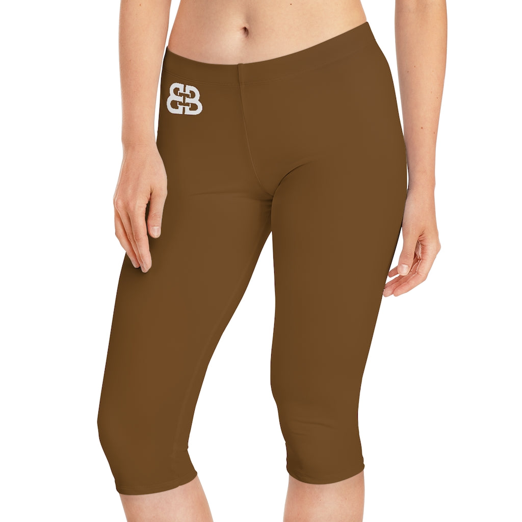 Battle Box [BB] Women's Brown Capri Leggings