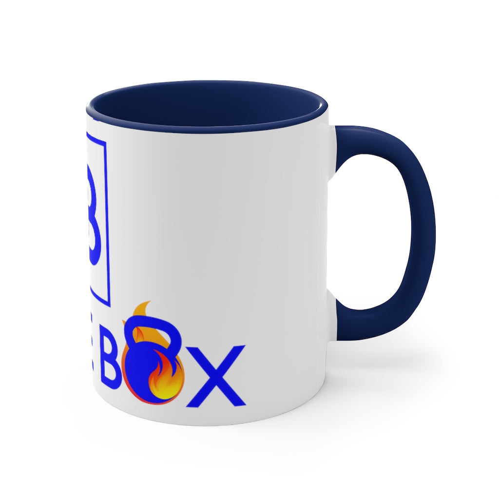 Battle Box Accent Blue Logo Coffee Mug, 11oz