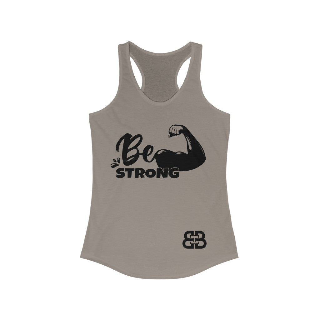 Women's Be Strong Battle Box Racerback Tank -2A