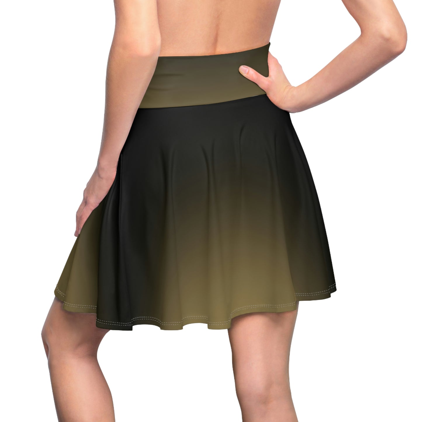 Battle Box High Waist Swirl Women's Skater Skirt-HW