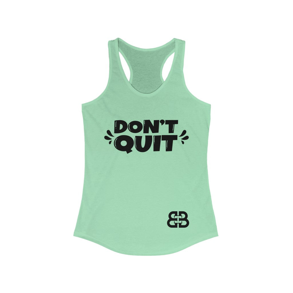 Women's Don't Quit Battle Box Racerback Tank -2A