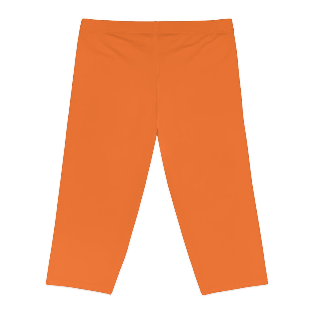 Battle Box [BB] Women's Orange Capri Leggings