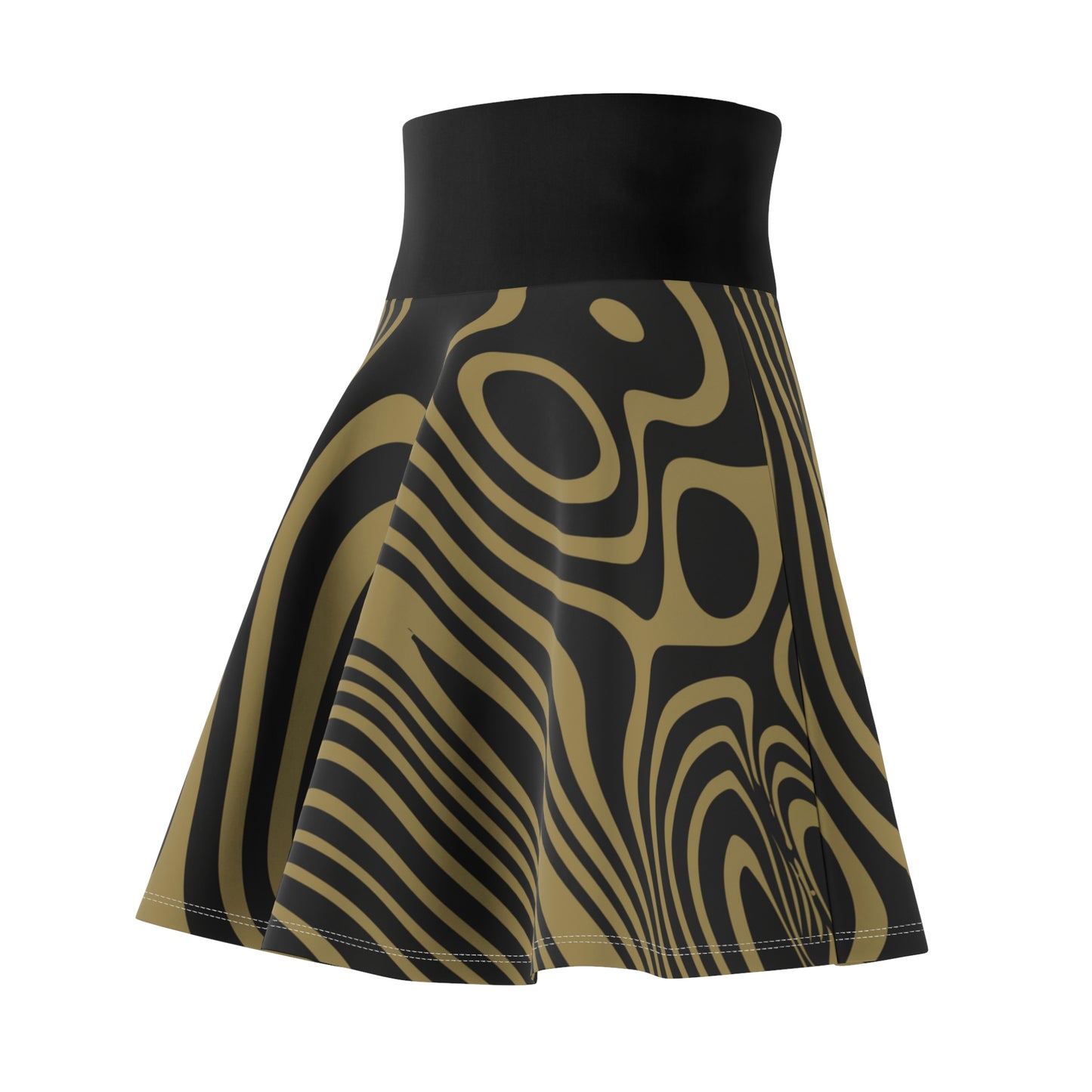 Battle Box High Waist Swirl Women's Skater Skirt-HW